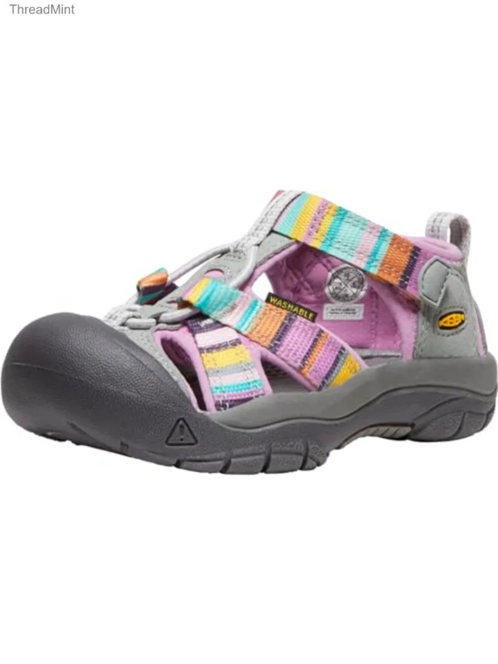 Unisex-Child Closed Toe Fisherman Water Sandals with Hook & Loop Closure